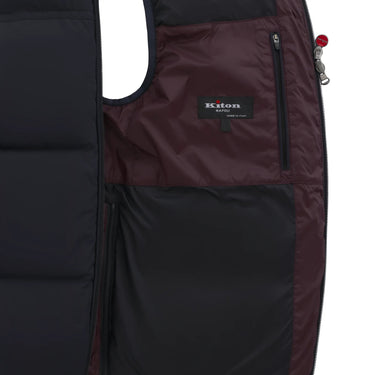 Kiton Hooded Vest in Purple and Blue - SARTALE