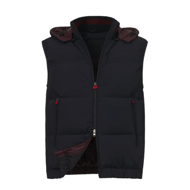 Kiton Hooded Vest in Purple and Blue - SARTALE