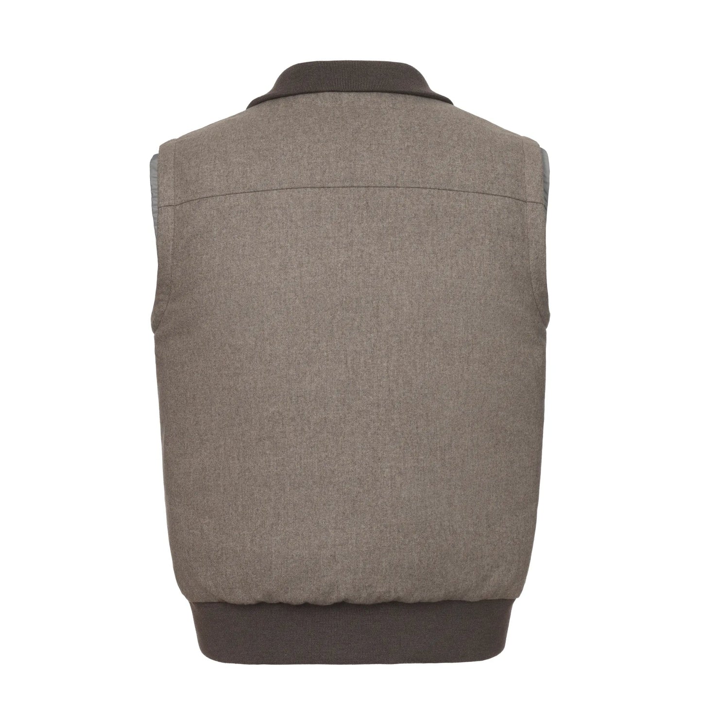 Kiton Leather Vest in Brown - SARTALE