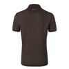 Kiton Linen and Cotton-Blend Polo Shirt in Dark Brown - SARTALE
