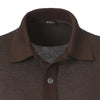Kiton Linen and Cotton-Blend Polo Shirt in Dark Brown - SARTALE