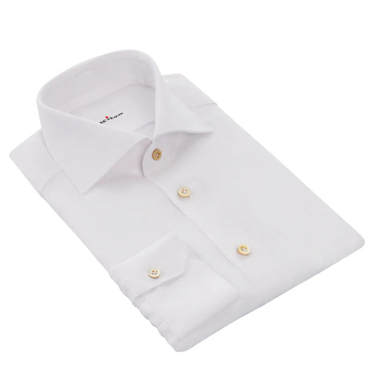 Kiton Linen Shirt in White - SARTALE