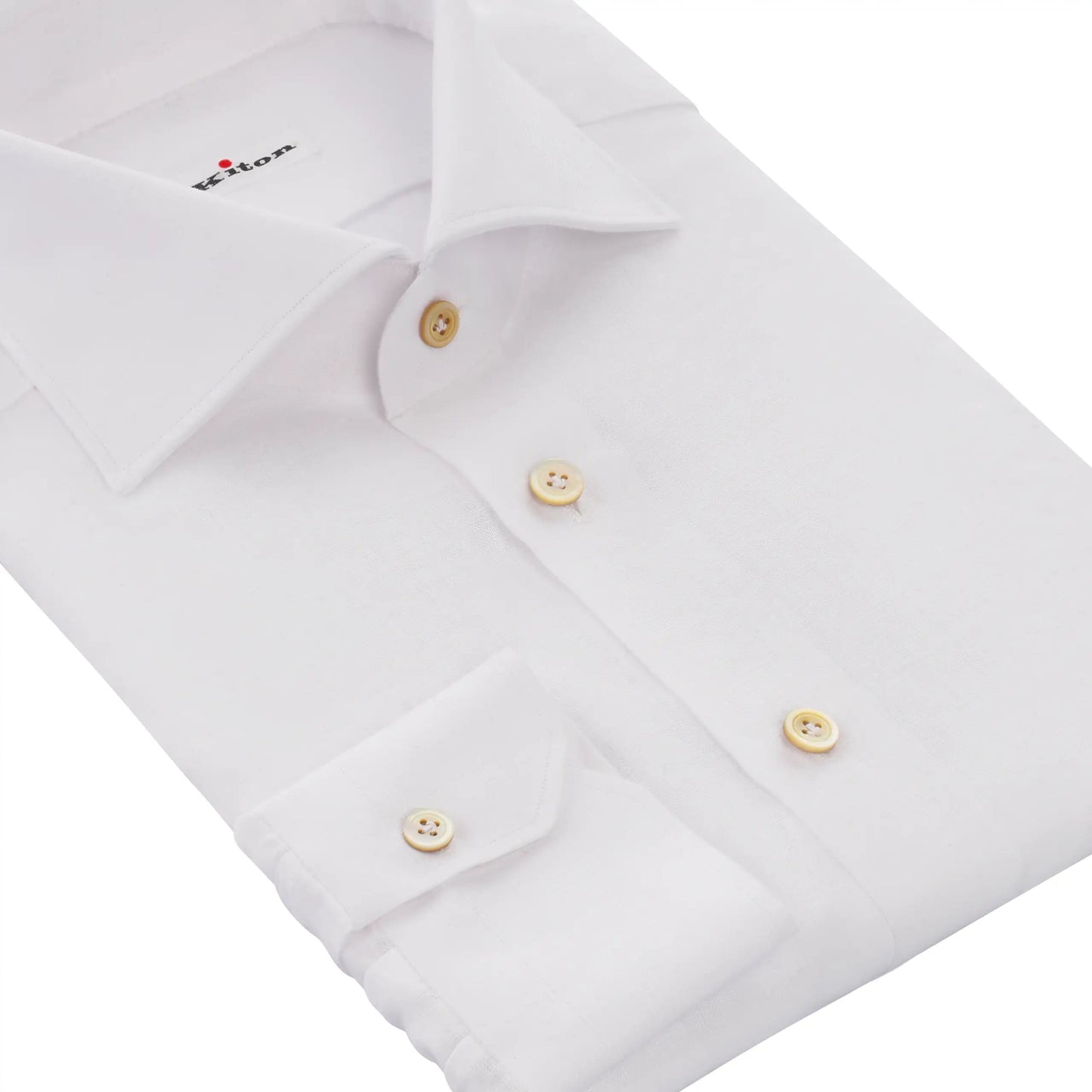 Kiton Linen Shirt in White - SARTALE
