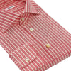 Kiton Linen Striped Shirt in Pink and White - SARTALE