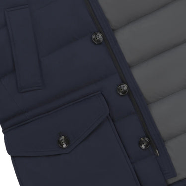 Kiton Padded Parka in Navy Blue - SARTALE