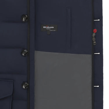 Kiton Padded Parka in Navy Blue - SARTALE