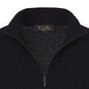 Loro Piana Cashmere and Silk-Blend Knitted Sweater in Dark Blue - SARTALE