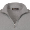 Loro Piana Cashmere and Silk-Blend Knitted Sweater in Light Grey - SARTALE