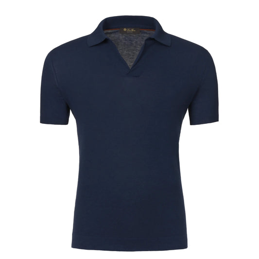 Loro Piana Cotton Polo Shirt in Blue - SARTALE