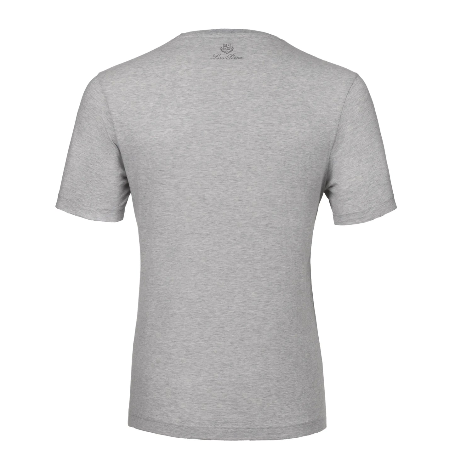 Loro Piana Crew-Neck Stretch-Cotton T-Shirt in White Grey Mottled | SARTALE