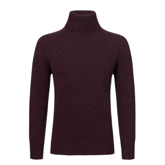 Malo Cashmere Turtleneck Sweater in Purple Melange - SARTALE