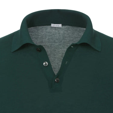 Malo Cotton Long Sleeve Polo Shirt in Ocean Blue - SARTALE