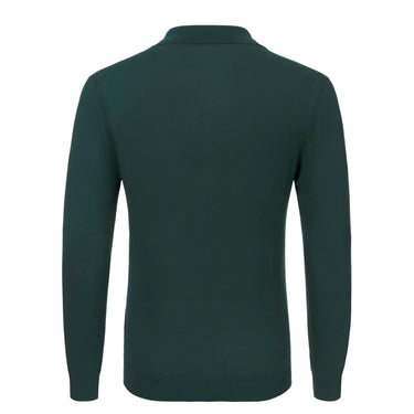 Malo Cotton Long Sleeve Polo Shirt in Ocean Blue - SARTALE