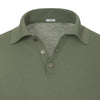 Malo Cotton Long Sleeve Polo Shirt in Sage Green - SARTALE