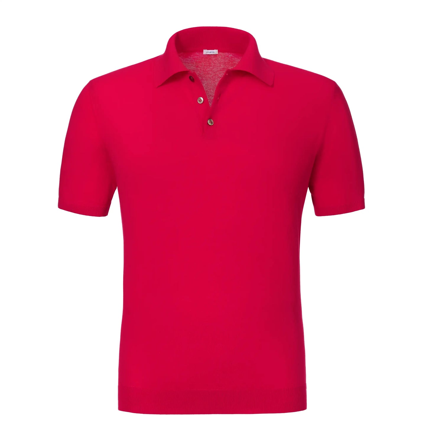 Malo Cotton Polo Shirt in Ruby Pink - SARTALE