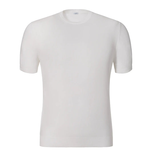 Malo Cotton T-Shirt Sweater in White - SARTALE
