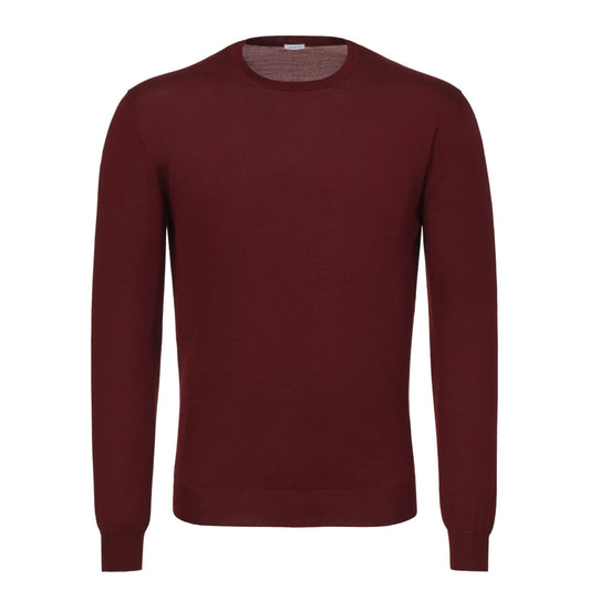 Malo Knitted Cashmere and Silk Sweater in Bordeaux - SARTALE