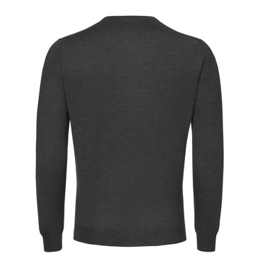 Malo Knitted Cashmere and Silk Sweater in Dark Grey - SARTALE