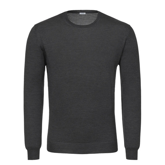 Malo Knitted Cashmere and Silk Sweater in Dark Grey - SARTALE
