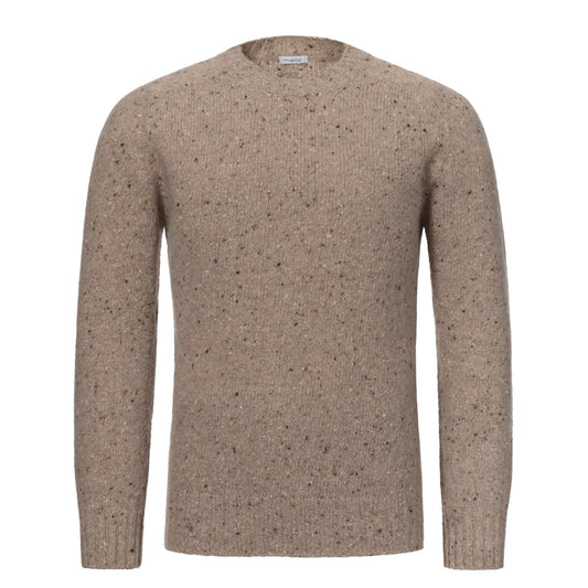 Malo Knitted Cashmere Brown Melange Sweater - SARTALE