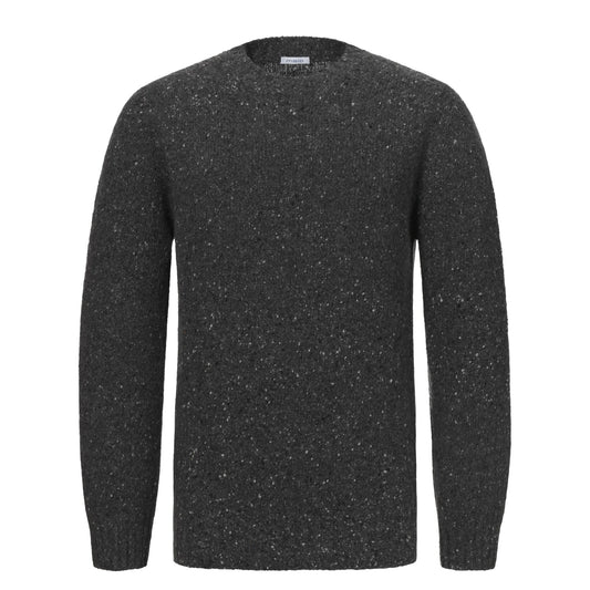 Malo Knitted Cashmere Grey Melange Sweater - SARTALE