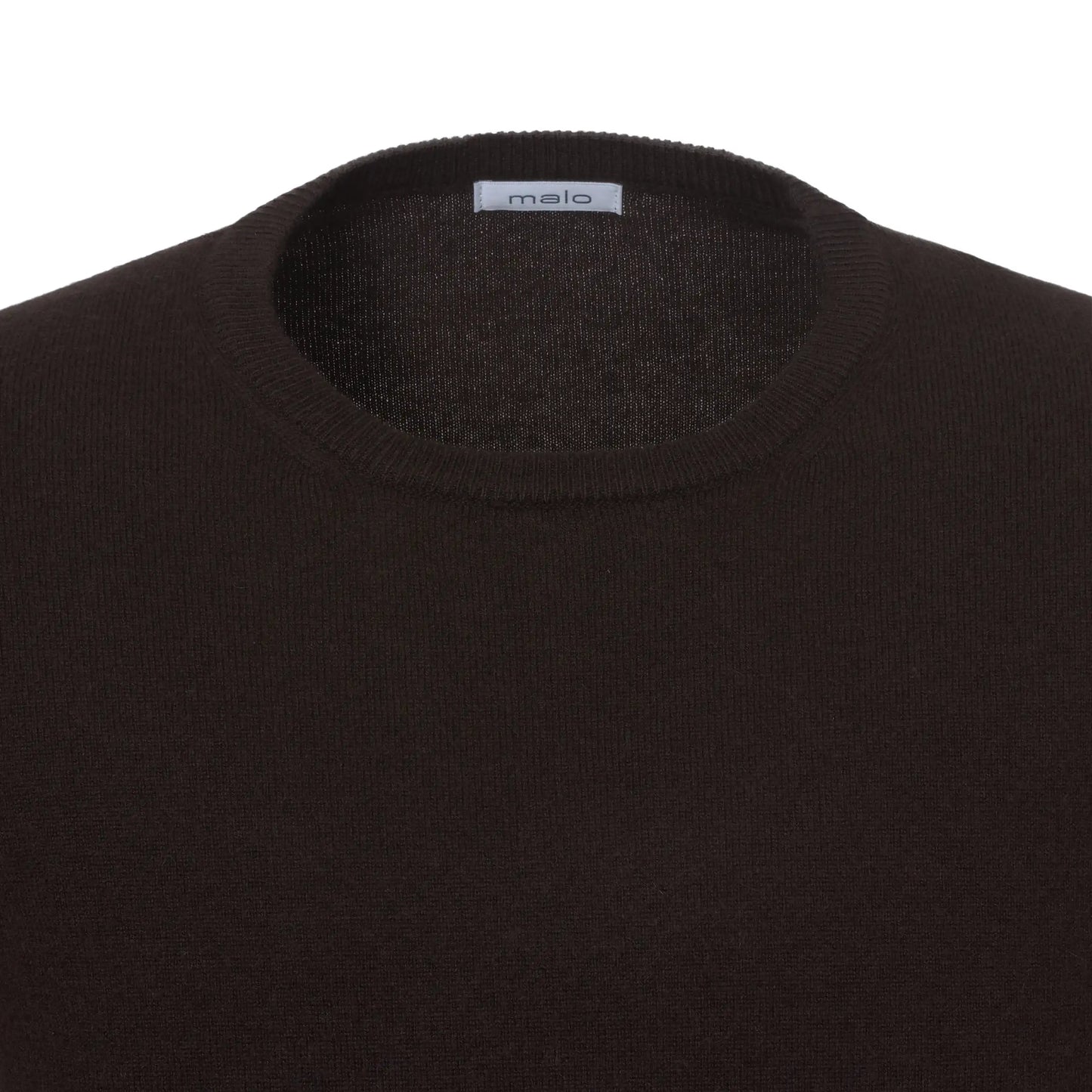 Malo Knitted Cashmere Sweater in Dark Brown - SARTALE