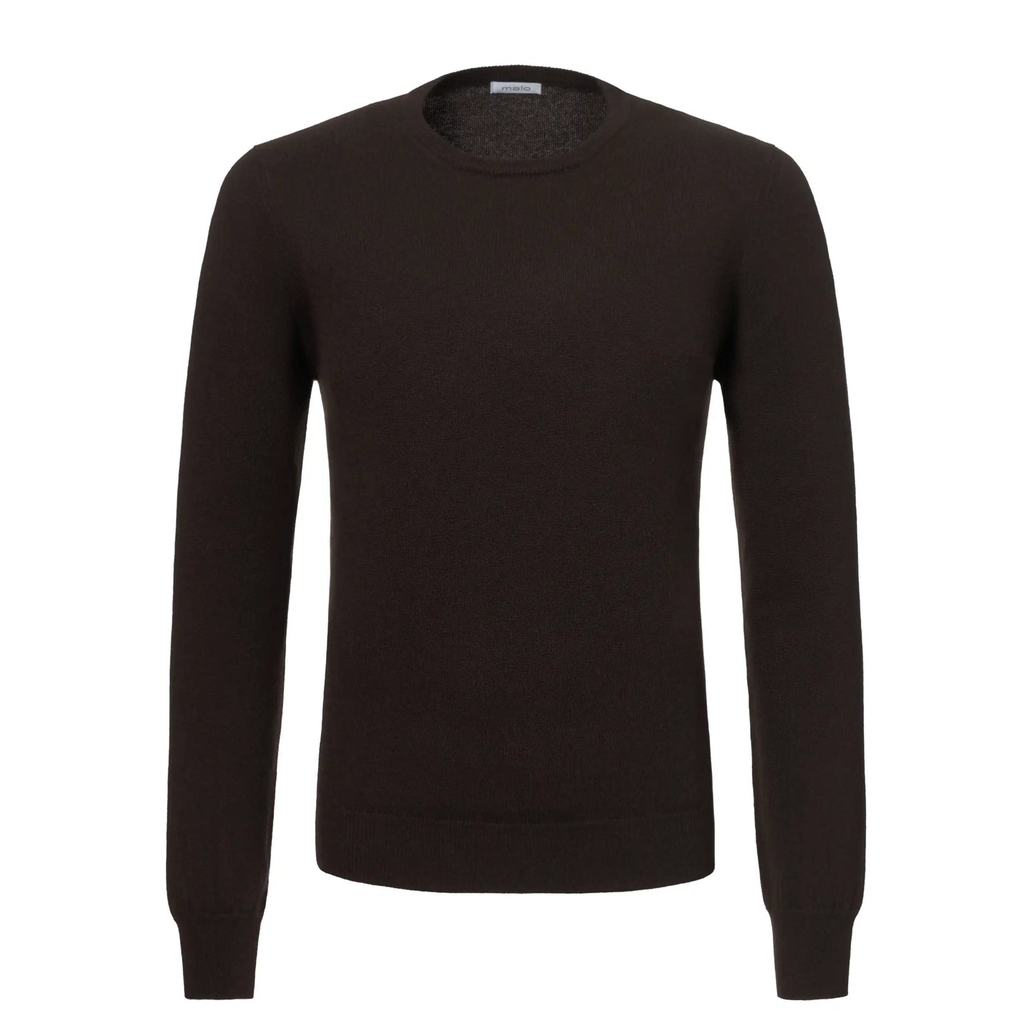 Malo Knitted Cashmere Sweater in Dark Brown - SARTALE