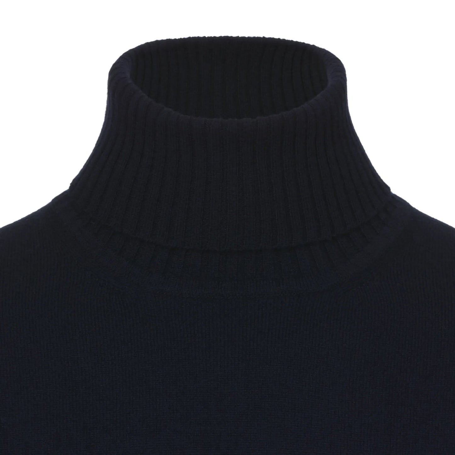 Malo Knitted Turtleneck Sweater in Dark Blue - SARTALE