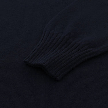 Malo Knitted Turtleneck Sweater in Dark Blue - SARTALE