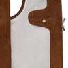 Mandelli Hooded Leather Vest in Gingerbread - SARTALE