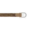 Mandelli Leather Braided Belt in Beige - SARTALE