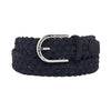 Mandelli Leather Braided Belt in Royal Blue - SARTALE