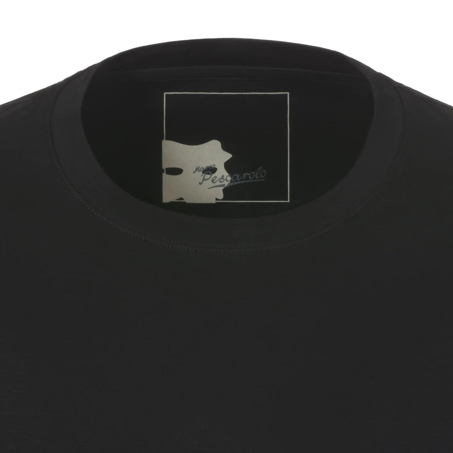 Marco Pescarolo Crew-Neck Cotton T-Shirt in Black - SARTALE