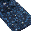 Maria Santangelo Floral Printed Cotton Shirt in Navy Blue - SARTALE