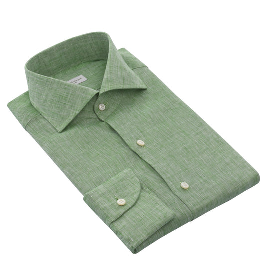 Maria Santangelo Linen Shirt in Light Green - SARTALE
