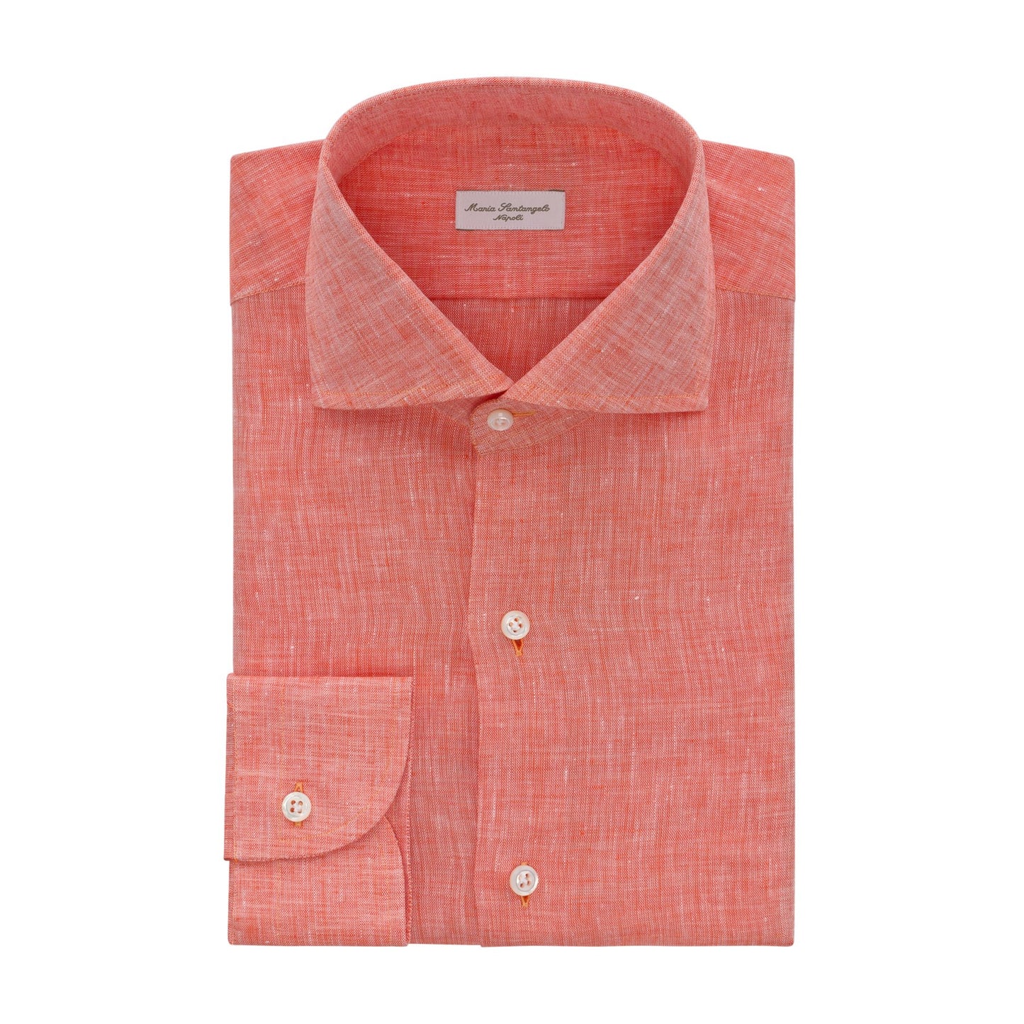 Maria Santangelo Linen Shirt in Pink Orange - SARTALE