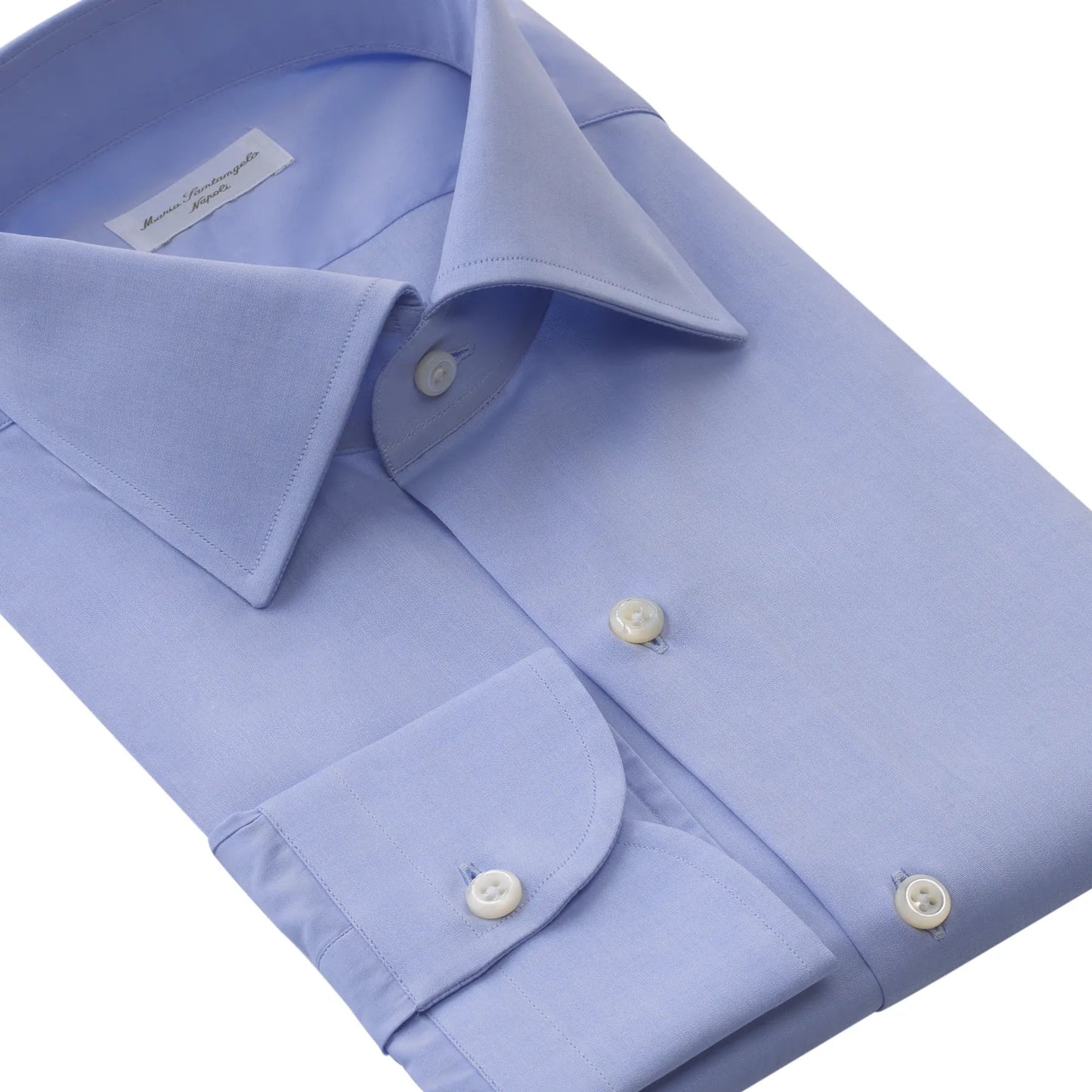 Maria Santangelo Plain Cotton Shirt in Light Blue - SARTALE