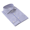 Emanuele Maffeis Classic Striped Cotton Blue Shirt - SARTALE