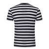 Ralph Lauren Crew Neck Striped Cotton T-Shirt in White and Blue - SARTALE