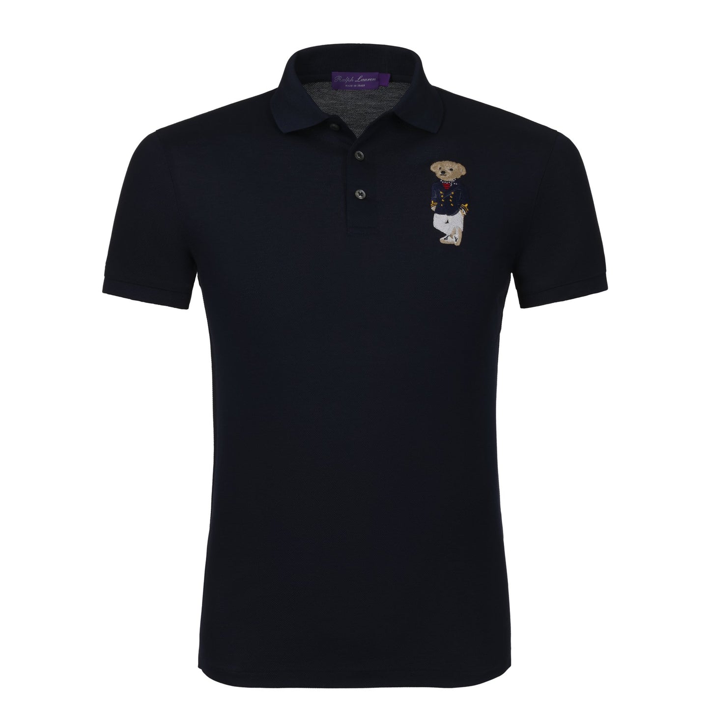 Ralph Lauren Nauticl Bear Cotton-Pique Polo-Shirt in Navy Blue - SARTALE