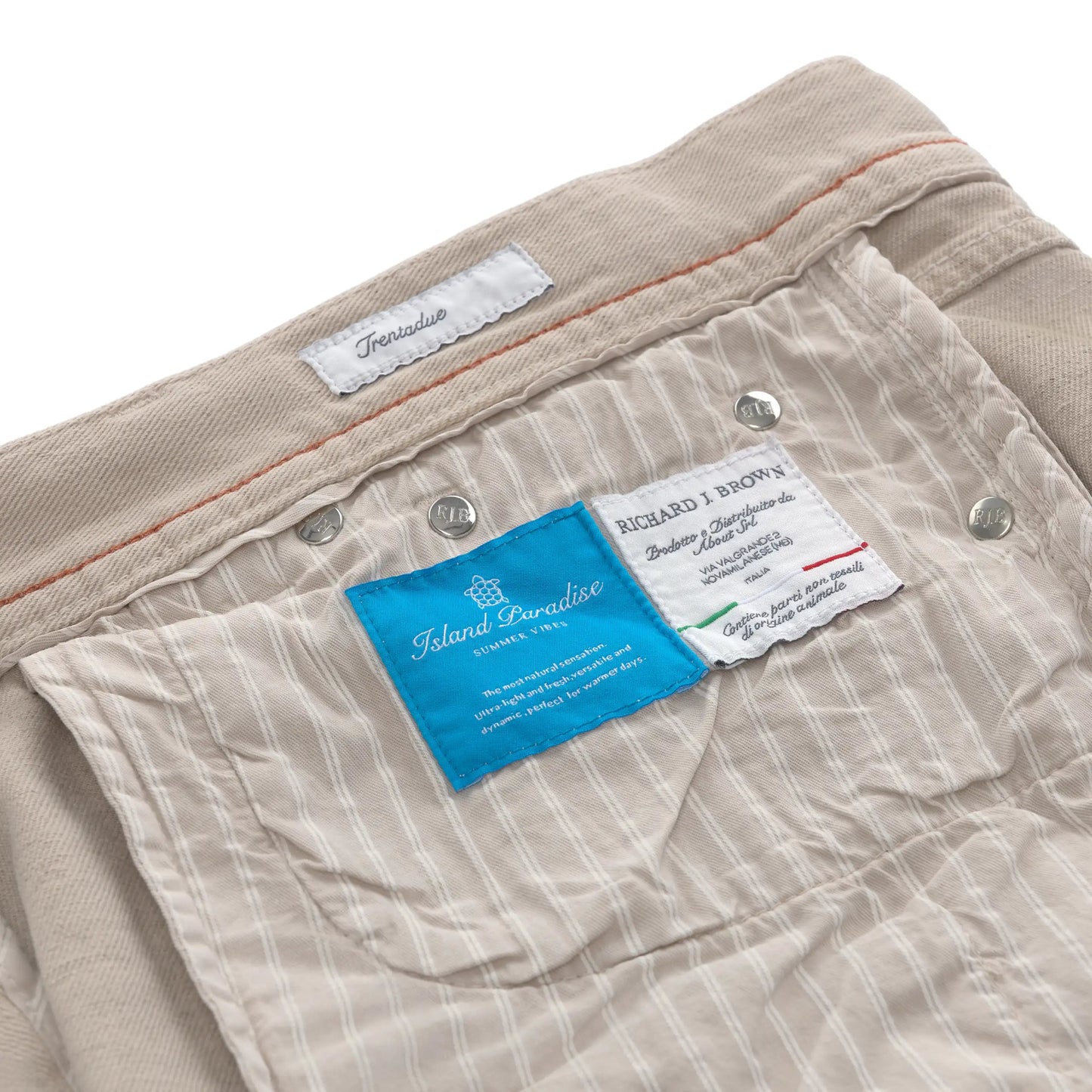 Richard J. Brown Cotton-Linen Blend Jeans in Beige - SARTALE