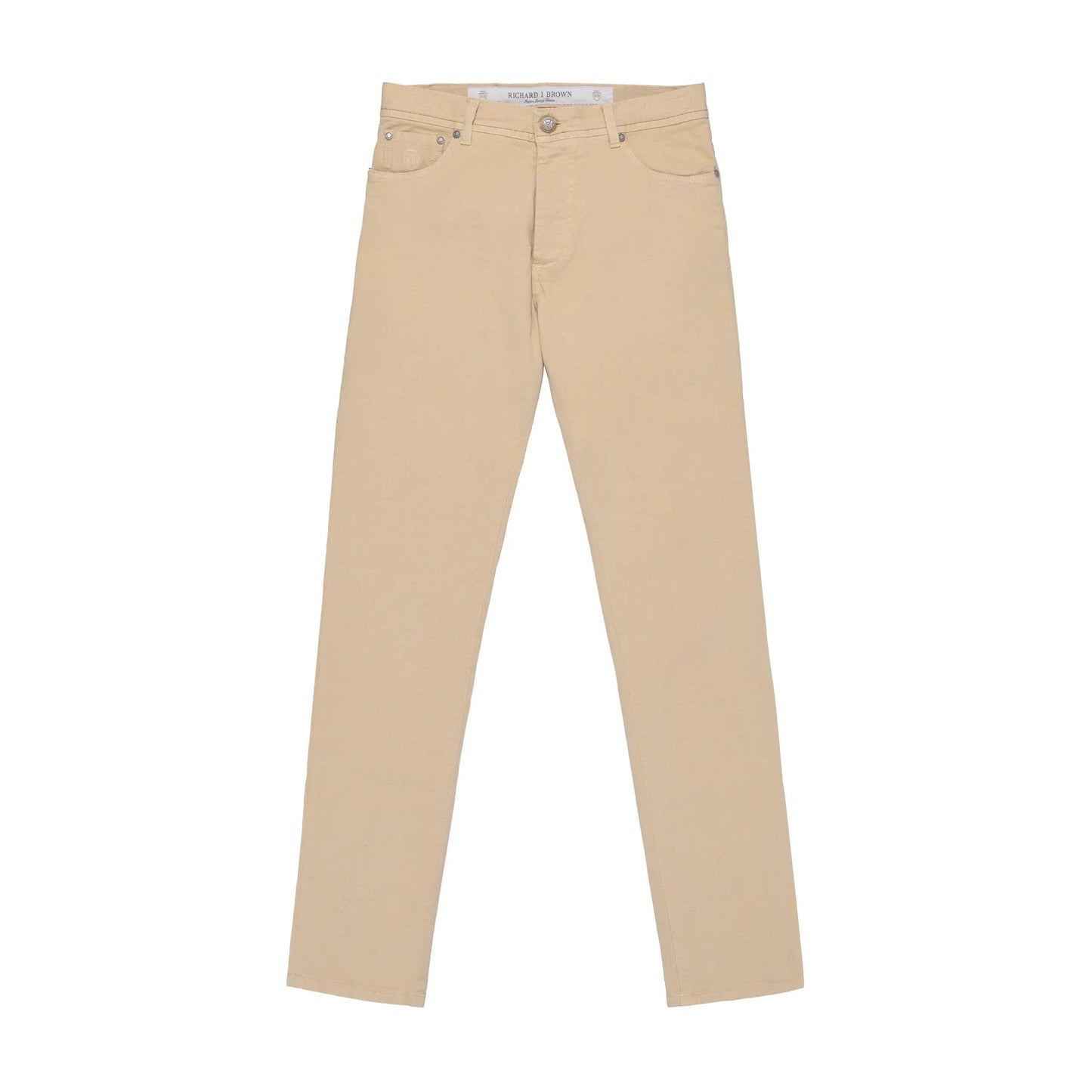 Richard J. Brown Cotton-Linen Blend Jeans in Creamy Yellow - SARTALE
