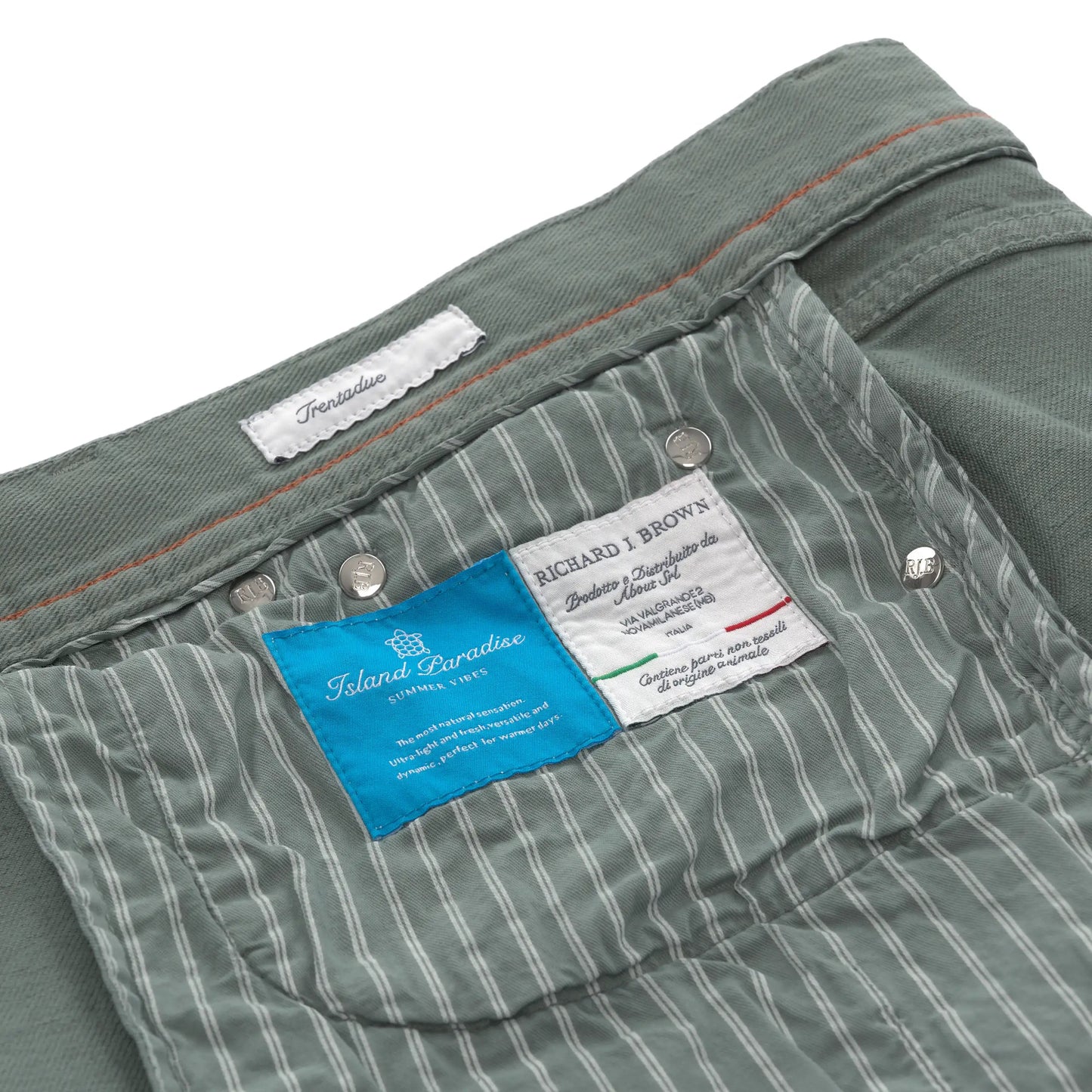 Richard J. Brown Cotton-Linen Blend Jeans in Green - SARTALE