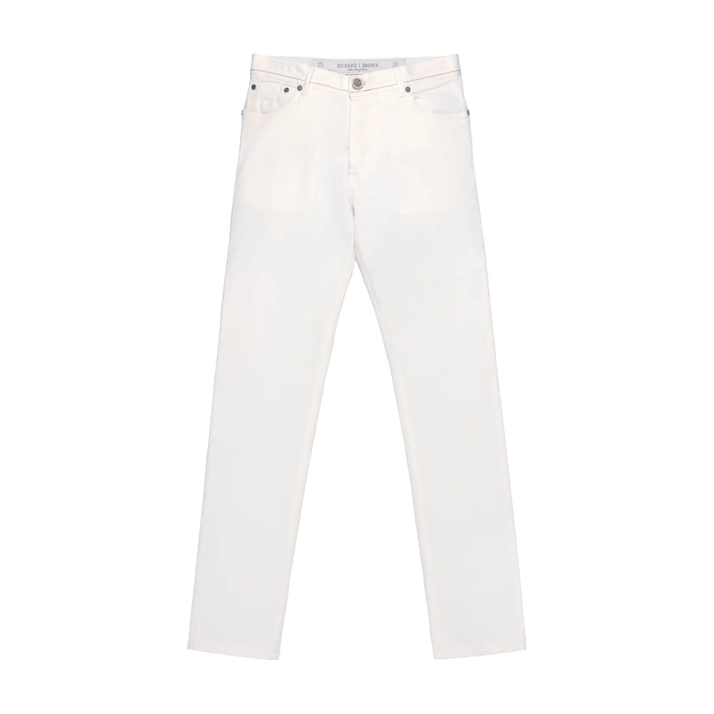 Richard J. Brown Cotton-Linen Blend Jeans in White - SARTALE