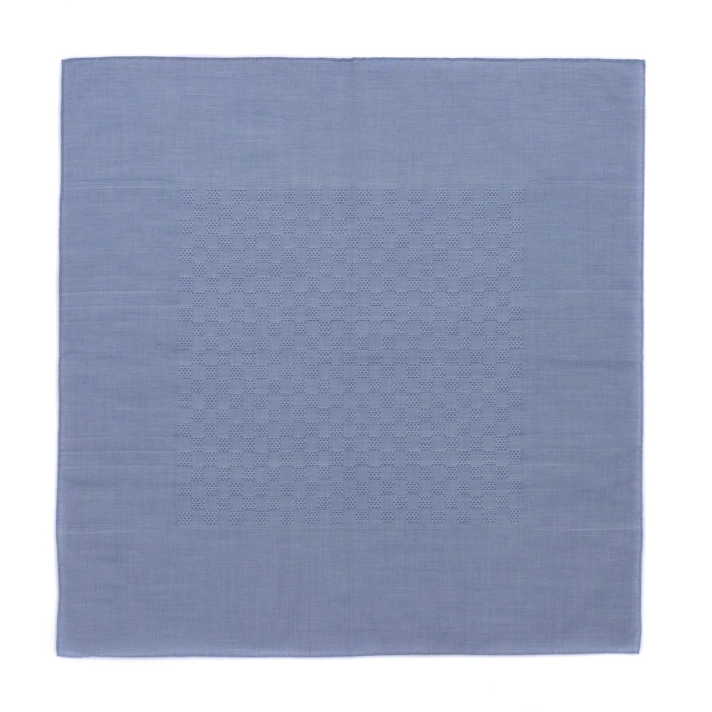Simonnot Godard Cotton Pocket Square in Light Blue - SARTALE