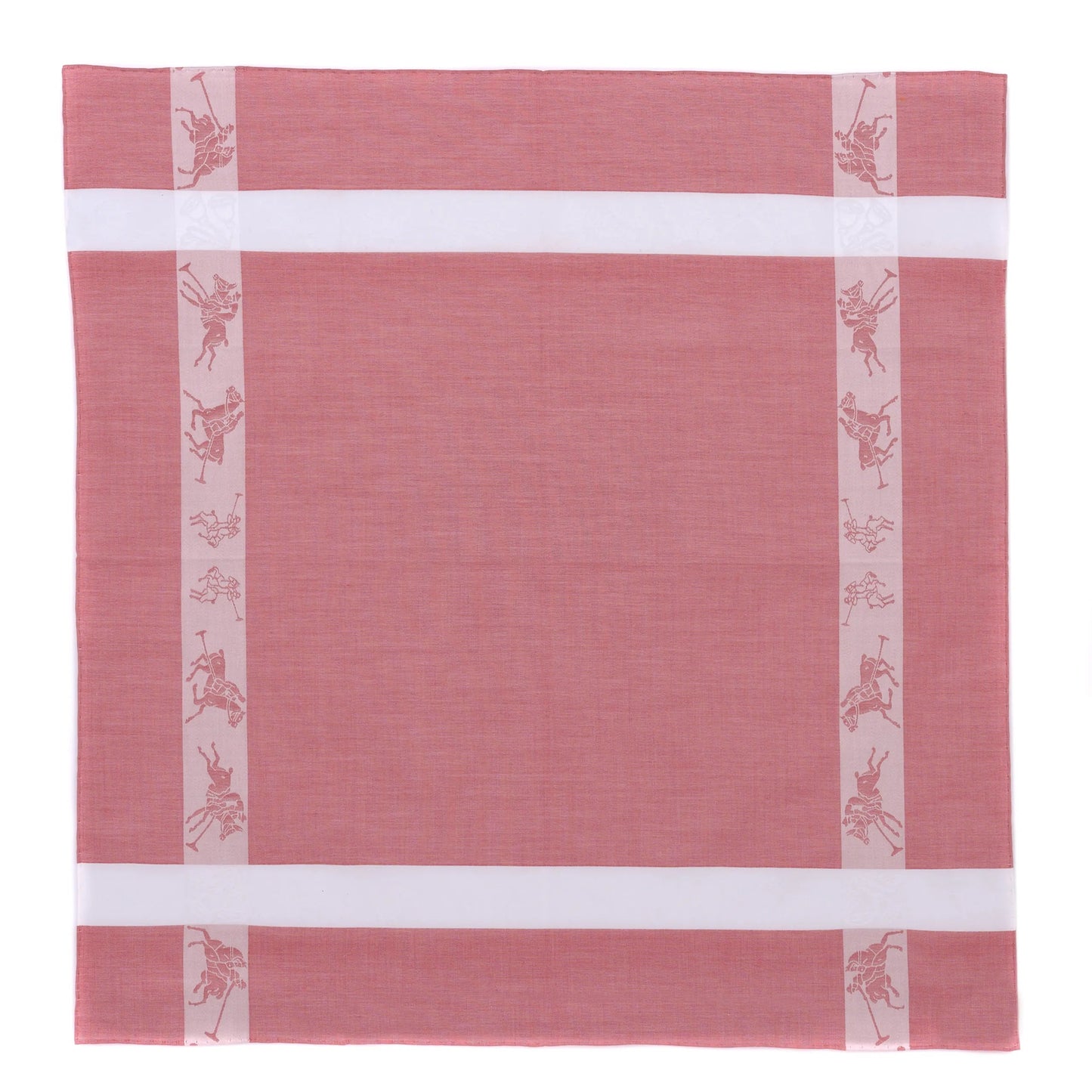 Simonnot Godard Printed Cotton Pocket Square in Pink - SARTALE