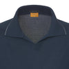 Svevo Classic Cotton Polo Shirt in Dark Blue - SARTALE