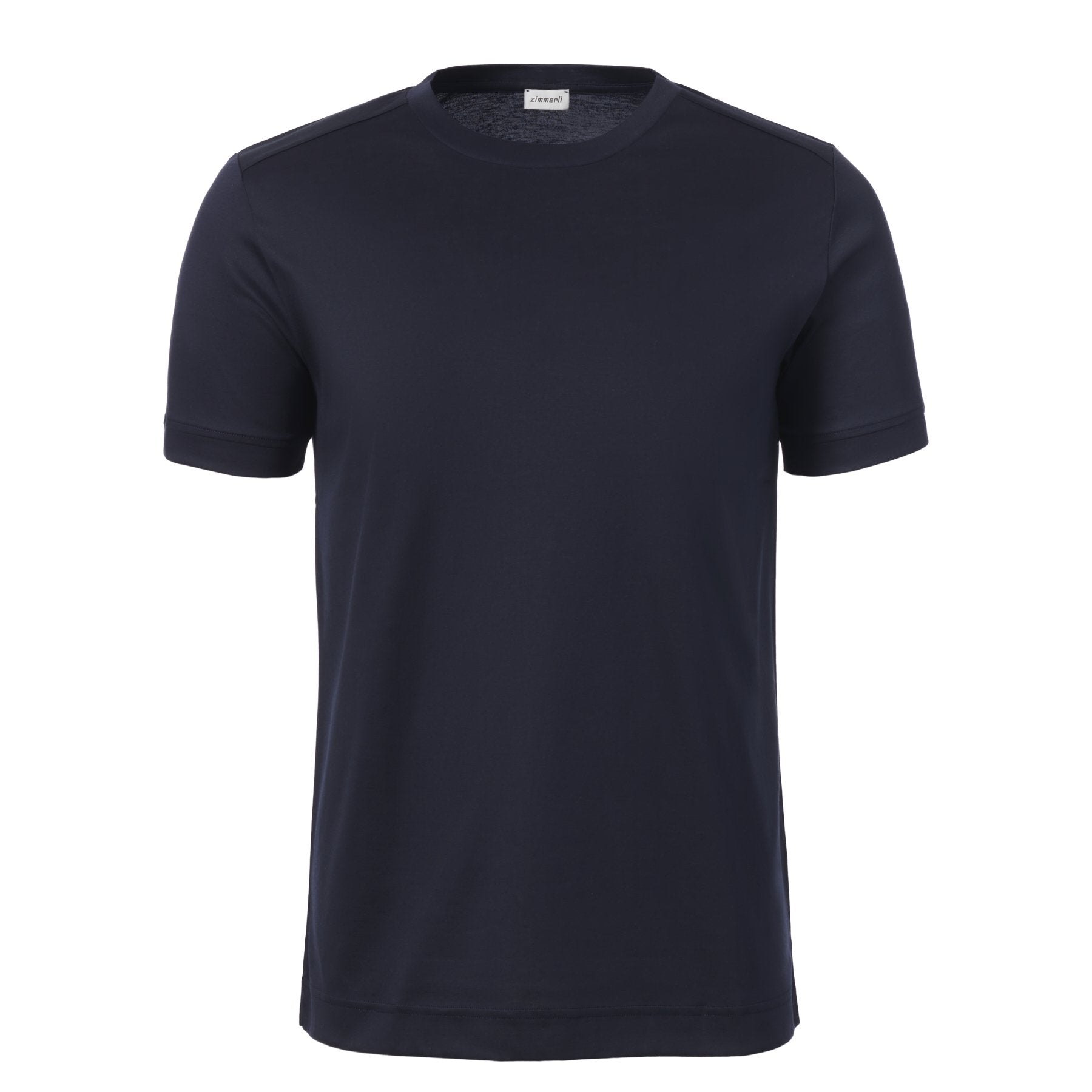 Zimmerli Crew-Neck Cotton T-Shirt in Navy Blue | SARTALE