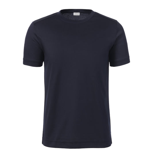 Zimmerli Crew-Neck Cotton T-Shirt in Navy Blue - SARTALE