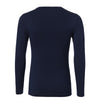 Zimmerli Crew-Neck Long Sleeve T-Shirt in Navy Blue - SARTALE